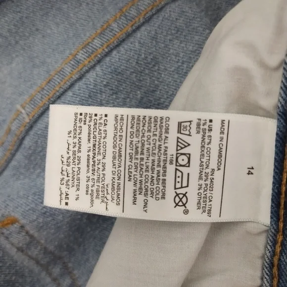 Old Navy Plus Size O.G. Straight‎ High Rise Ankle Casual Preppy Vacation Jean 14 - Picture 5 of 7